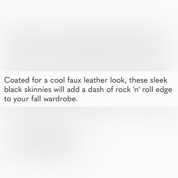 Nordstrom 1822 Denim High Waist Coated Leather Ankle Skinny - Picture 9 of 16